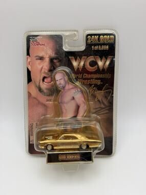 WCW Goldberg Racing Champions 24K Gold Plated Die-Cast Car New in Package 1990s
